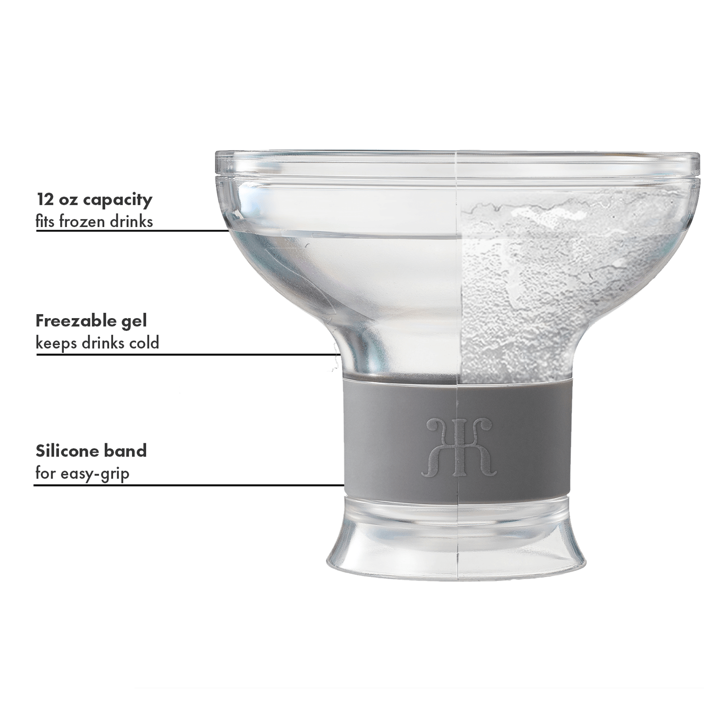 Barcelona Frozen Margarita & Cocktail Chiller Glasses, Acrylic, Set of 2 - themonogram manor 