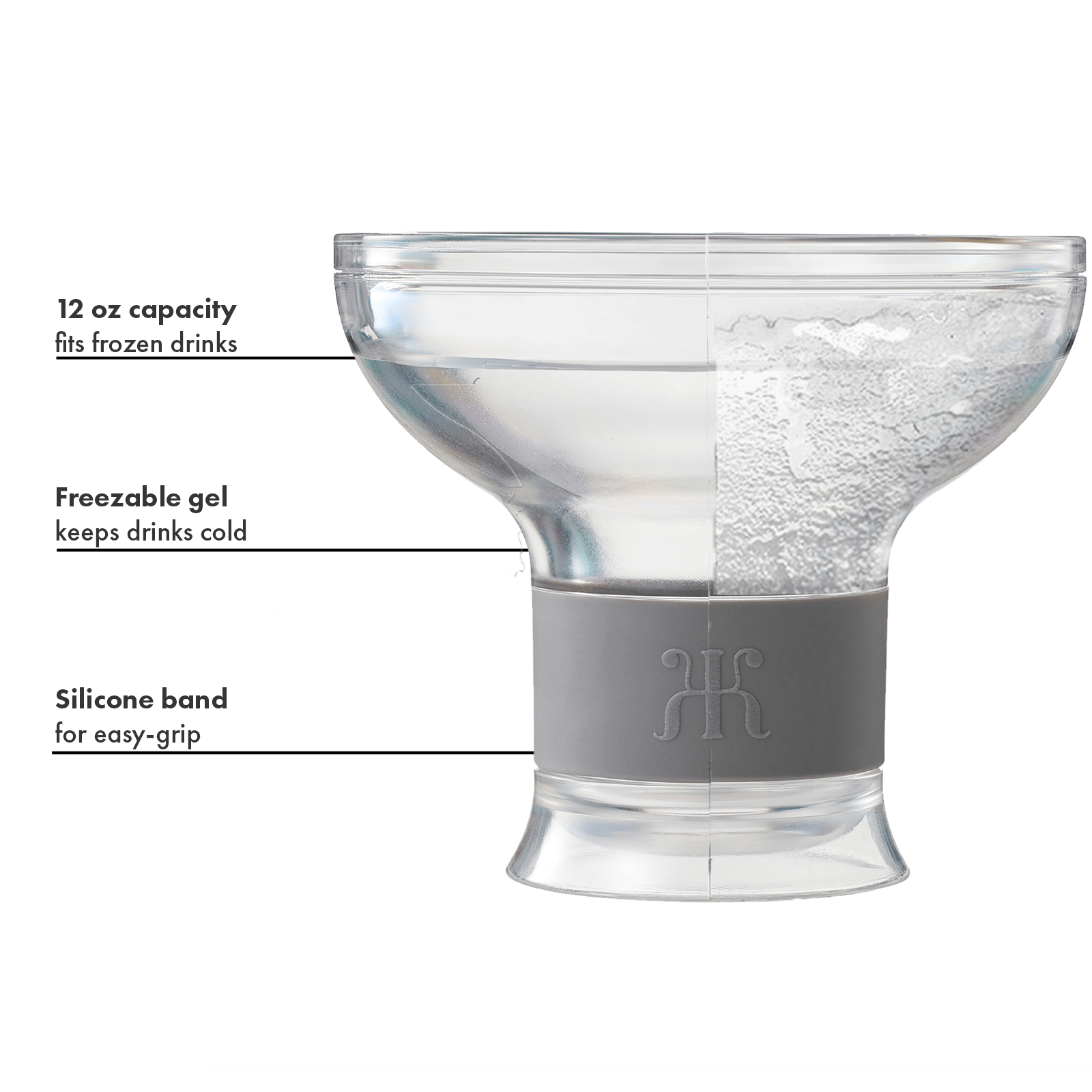 Barcelona Frozen Margarita & Cocktail Chiller Glasses, Acrylic, Set of 2 - themonogram manor 