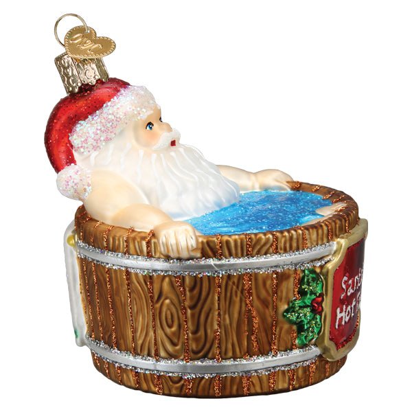 Santa's Hot Tub Ornament - themonogram manor 