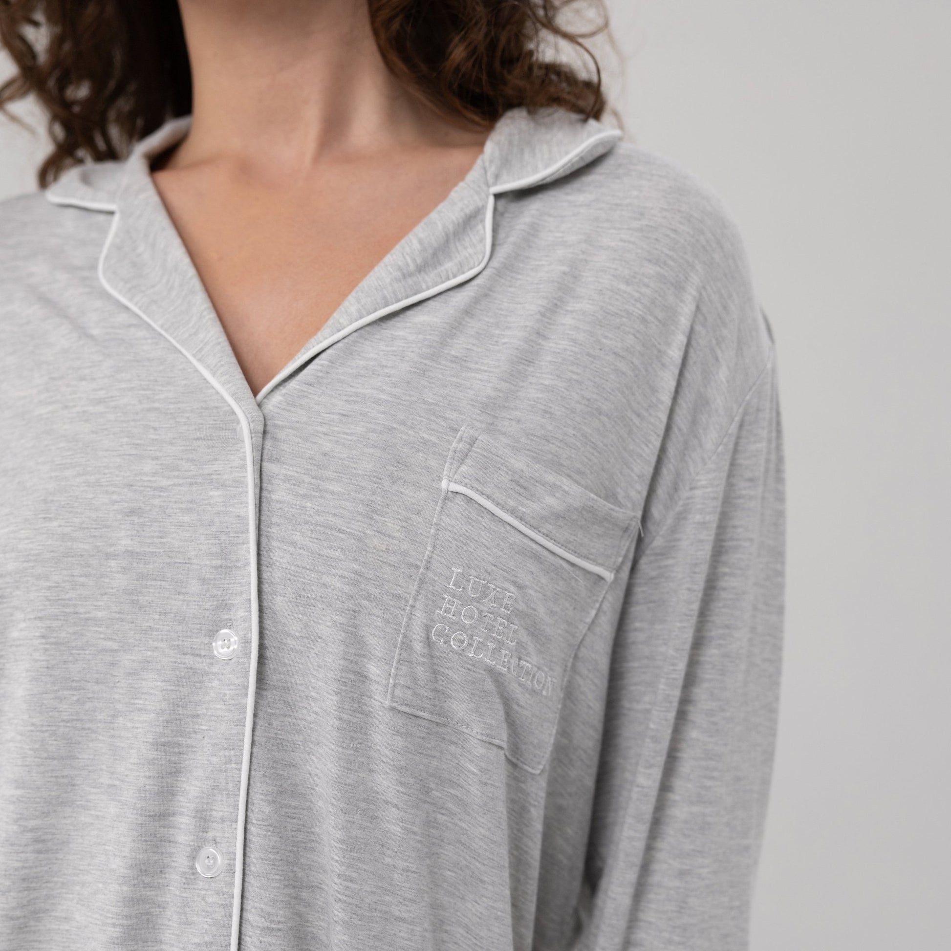 Women's Luxe Bamboo Long PJ Set - themonogram manor 