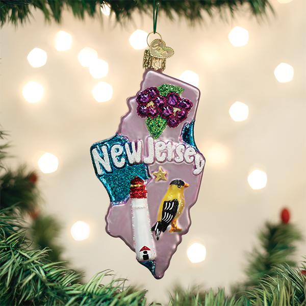 State Of New Jersey Ornament - themonogram manor 
