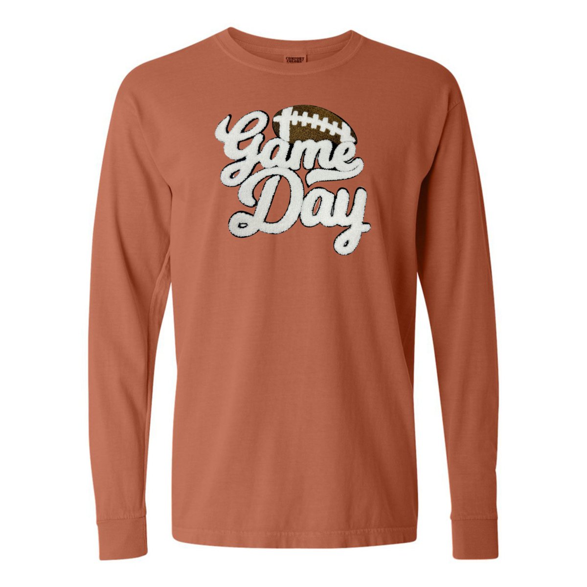 Football 'Game Day' Letter Patch Long Sleeve T-Shirt - themonogram manor 