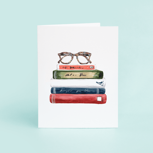 Book Stack with Glasses - themonogram manor 