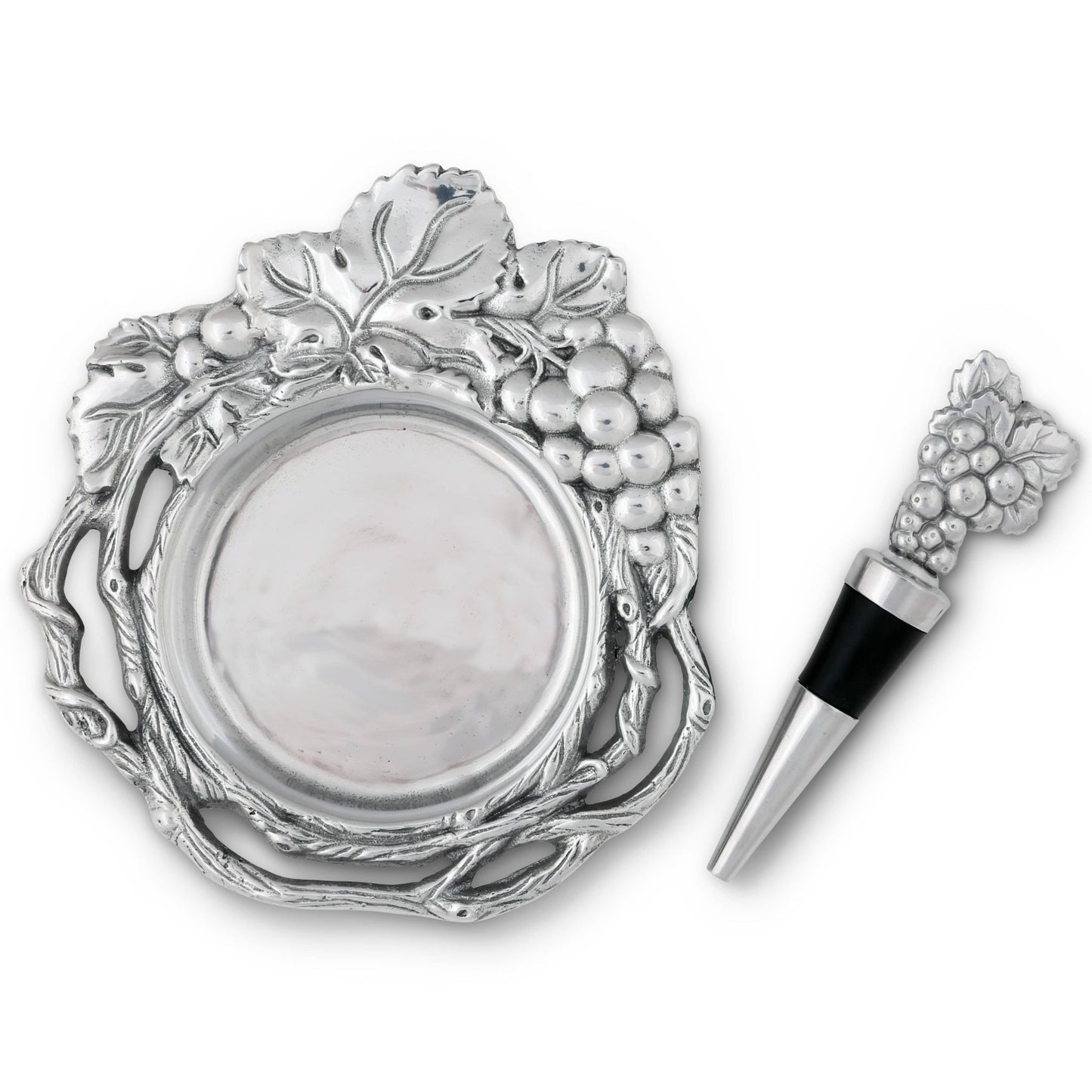 Grape Wine Coaster and Stopper Set - themonogram manor 