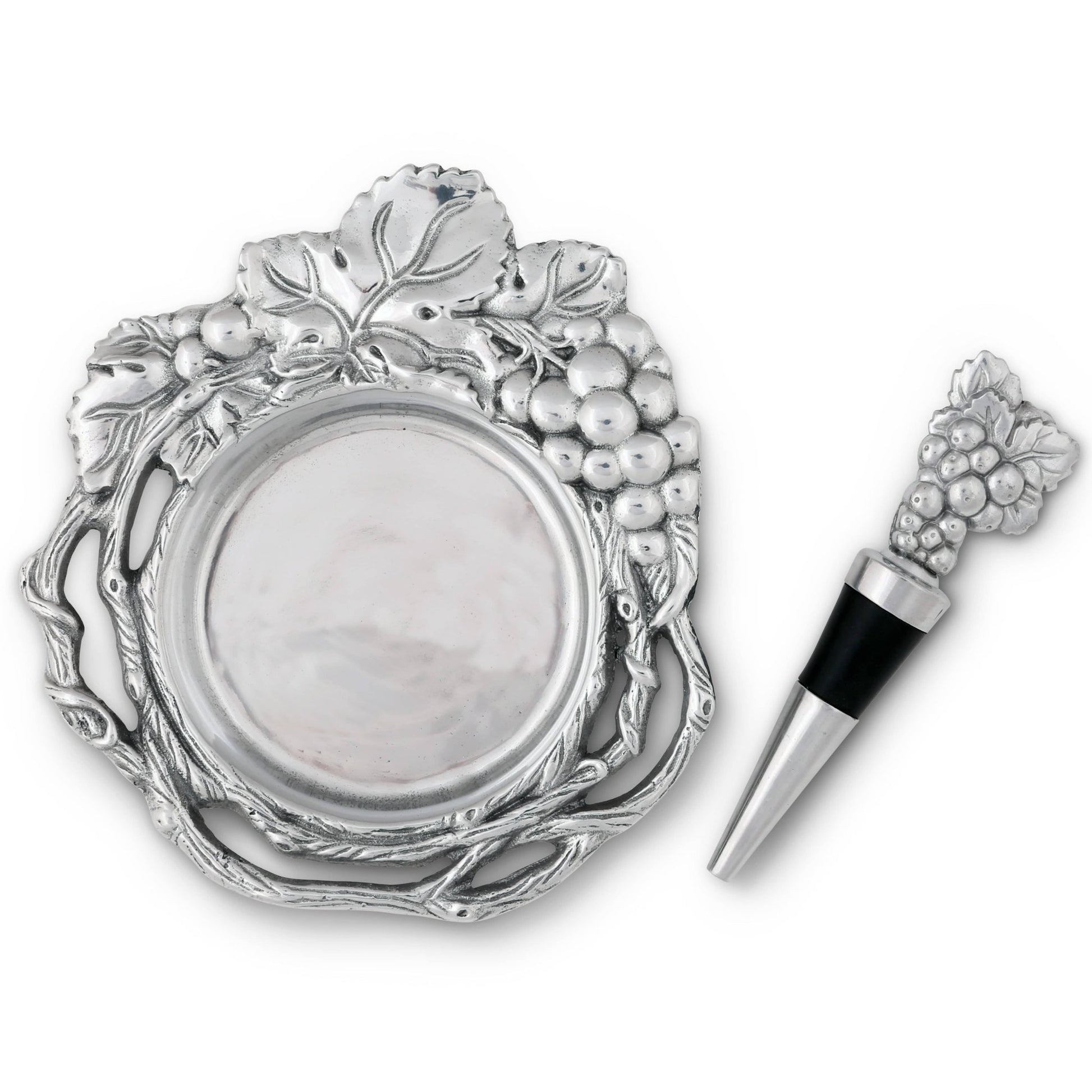 Grape Wine Coaster and Stopper Set - themonogram manor 