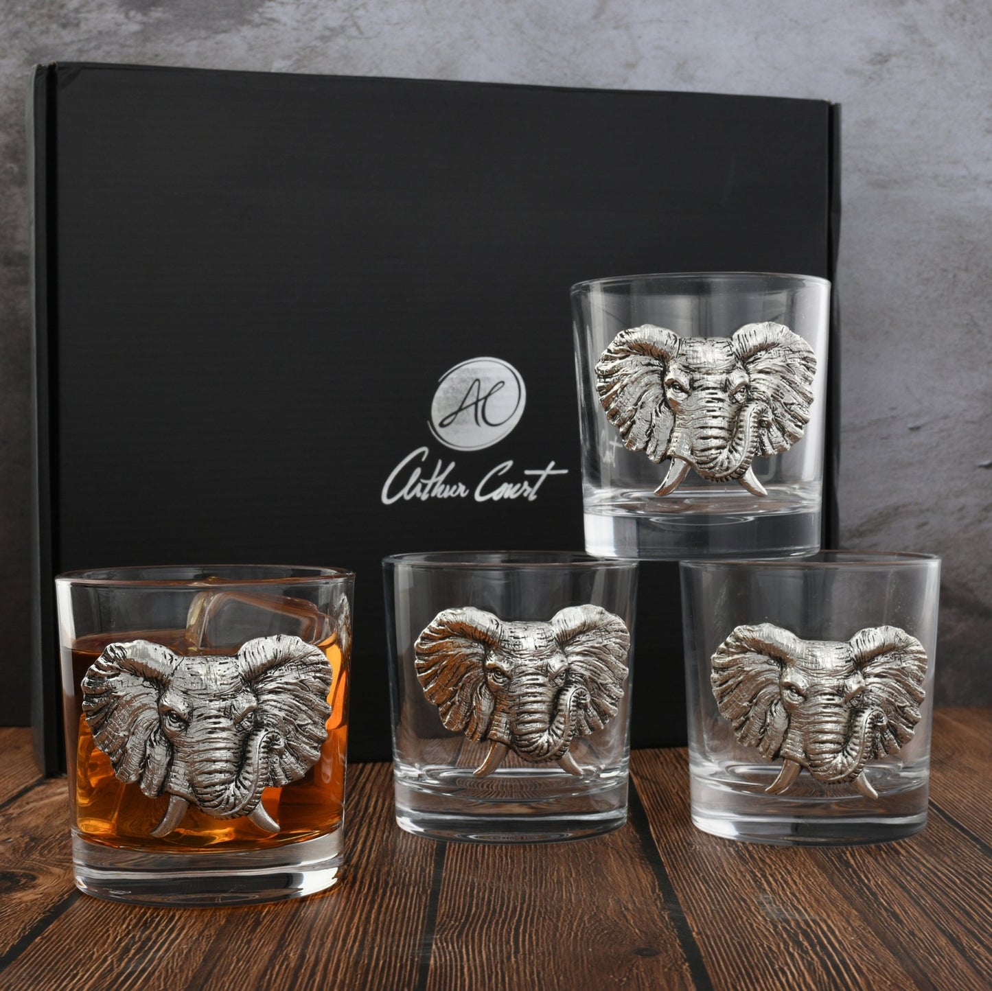 Elephant Bar Glasses Set of 4 - themonogram manor 