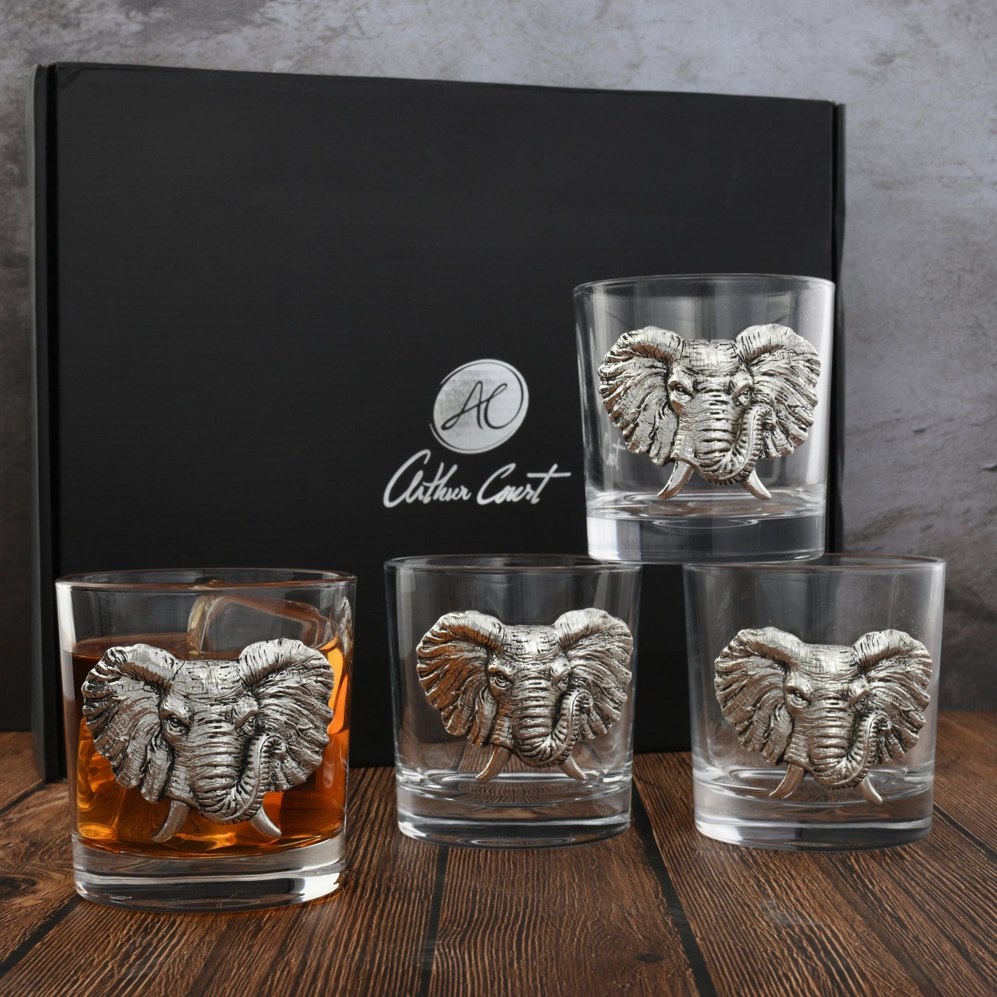 Elephant Bar Glasses Set of 4 - themonogram manor 