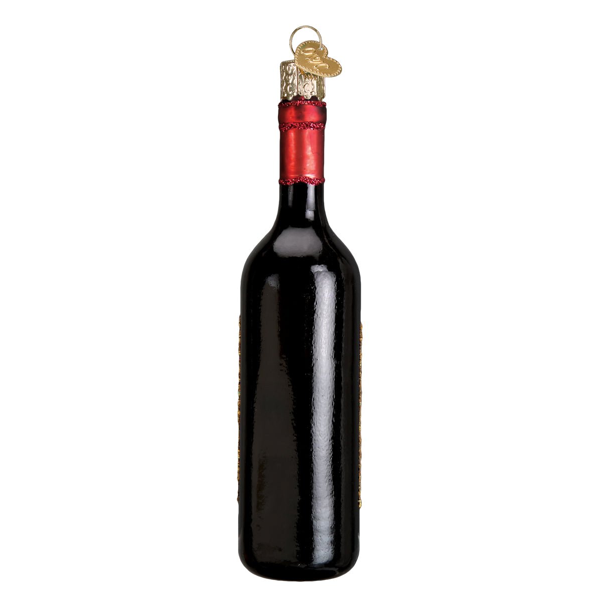 Red Wine Bottle Ornament - #themonogram manor #
