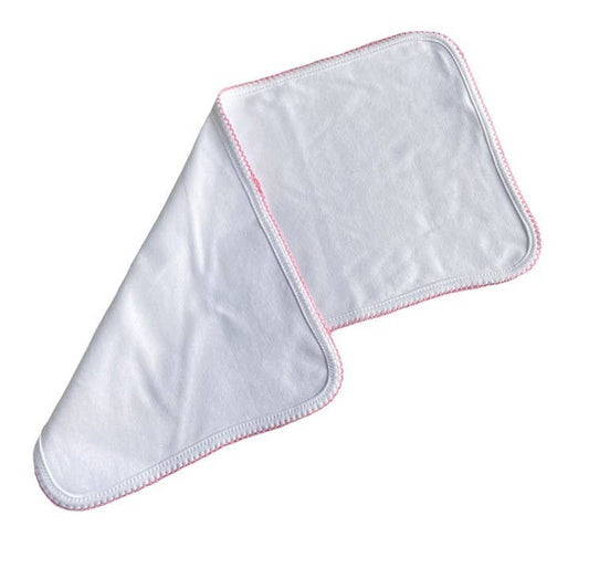 Picot Trim /Burp Cloth Baby Gift, Hospital Gift, Embroidery - themonogram manor 