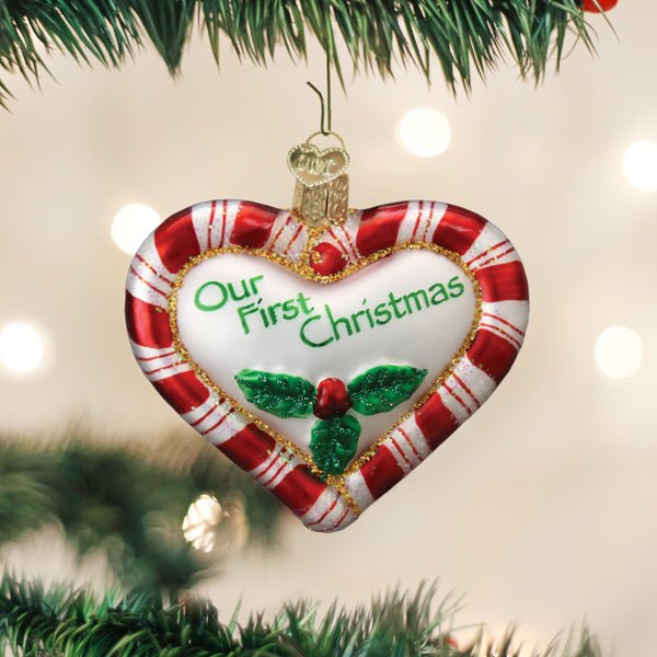 Peppermint Heart Ornament - themonogram manor 