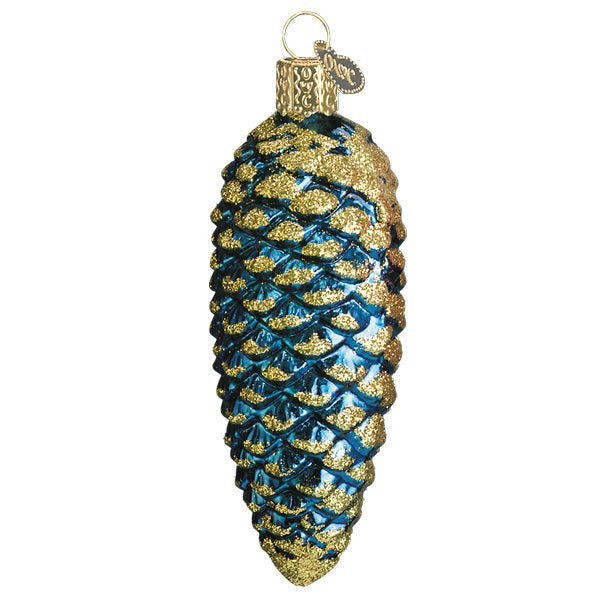 Blue Shimmering Cone Ornament - themonogram manor 