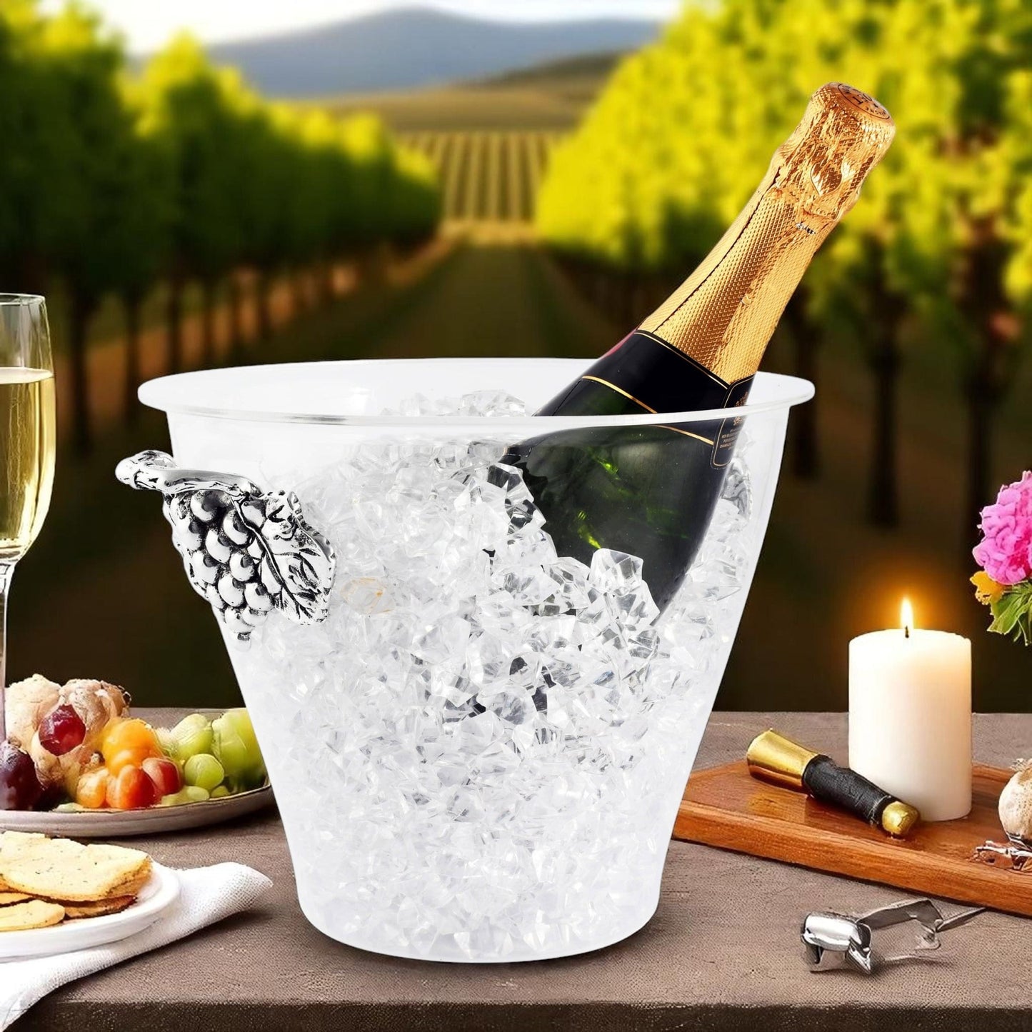 Grape Handle Acrylic Ice Bucket - themonogram manor 