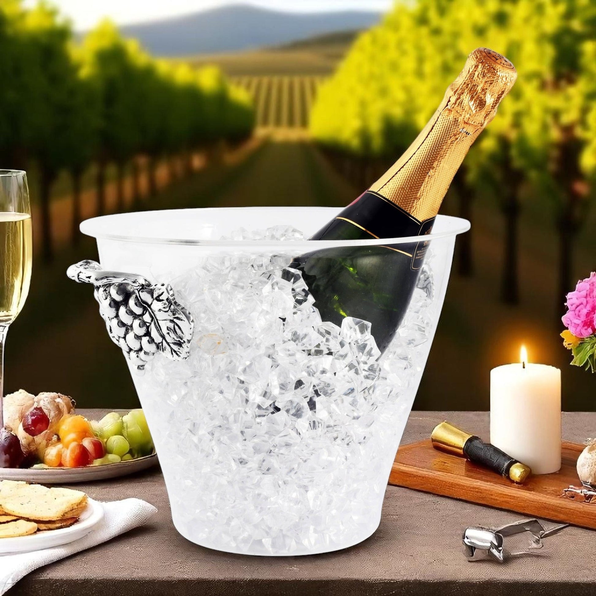 Grape Handle Acrylic Ice Bucket - themonogram manor 