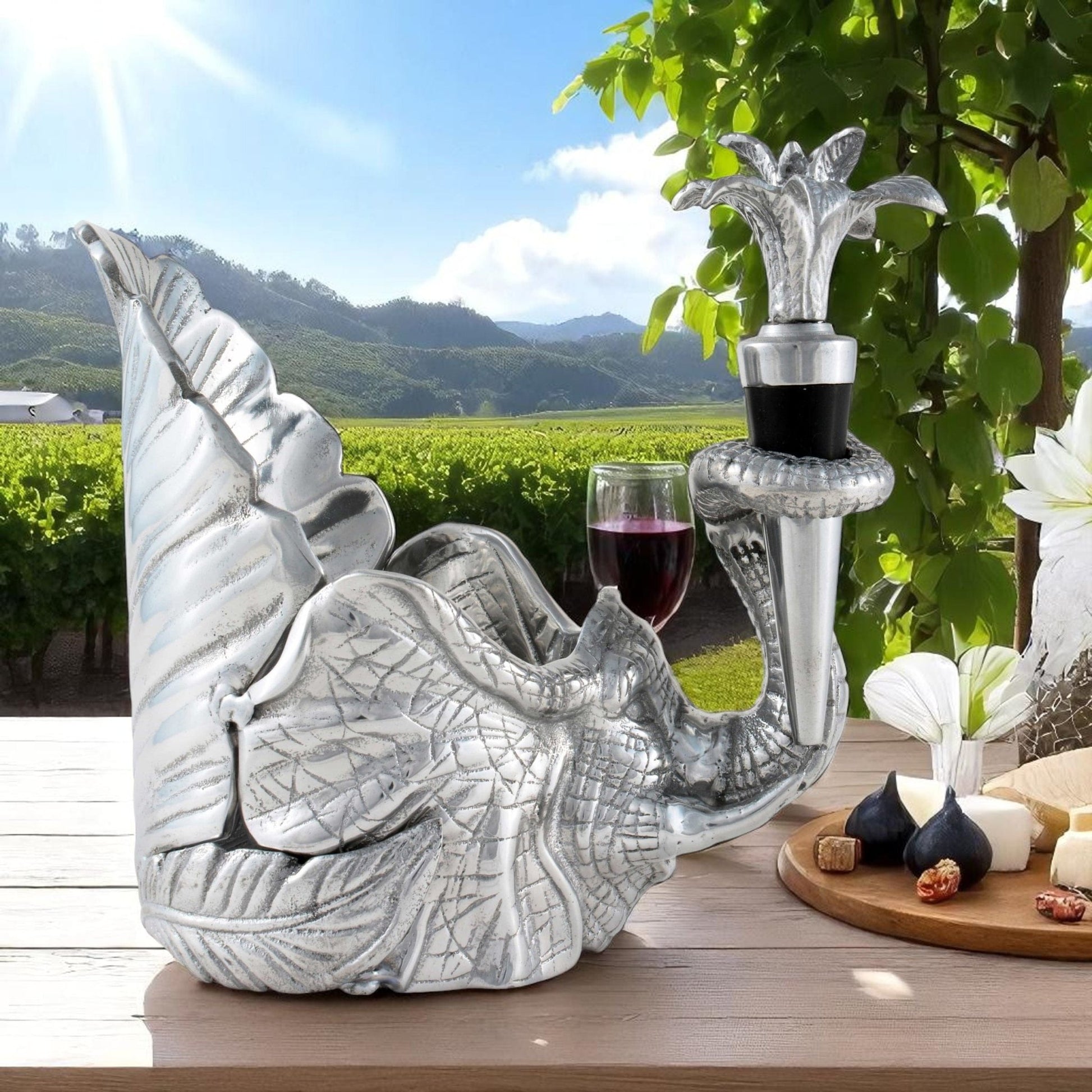 Elephant Wine Coaster and Stopper Set - themonogram manor 