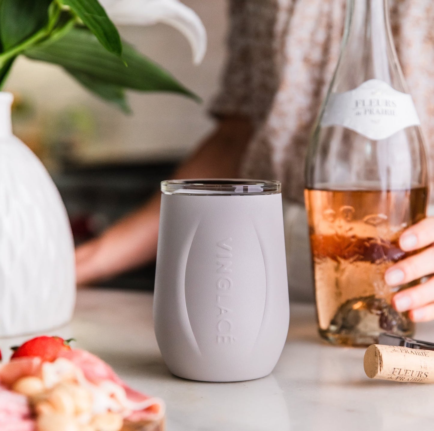 Glass Lined Wine Glass - themonogram manor 