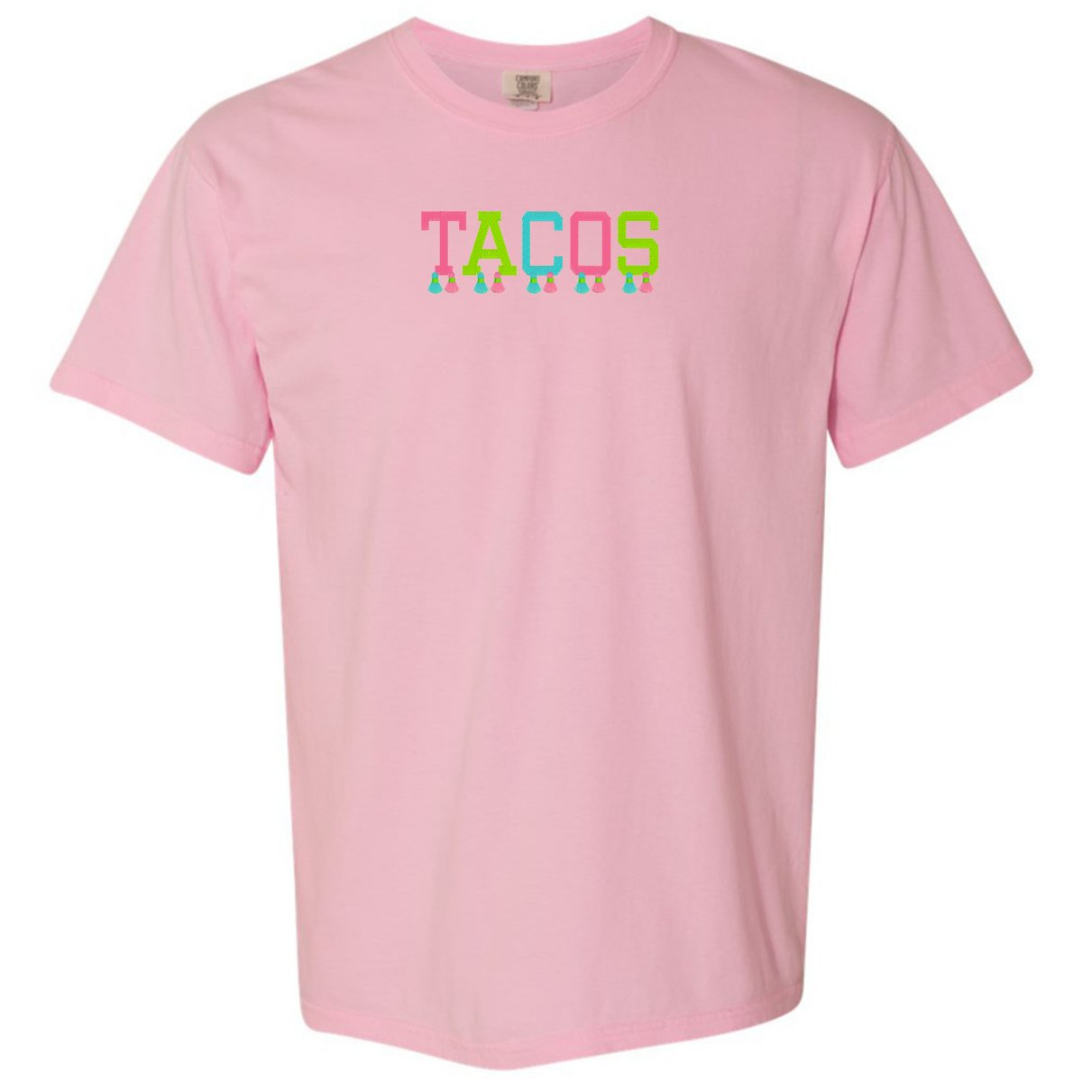 Embroidered Tasseled 'Tacos' T-Shirt - themonogram manor 