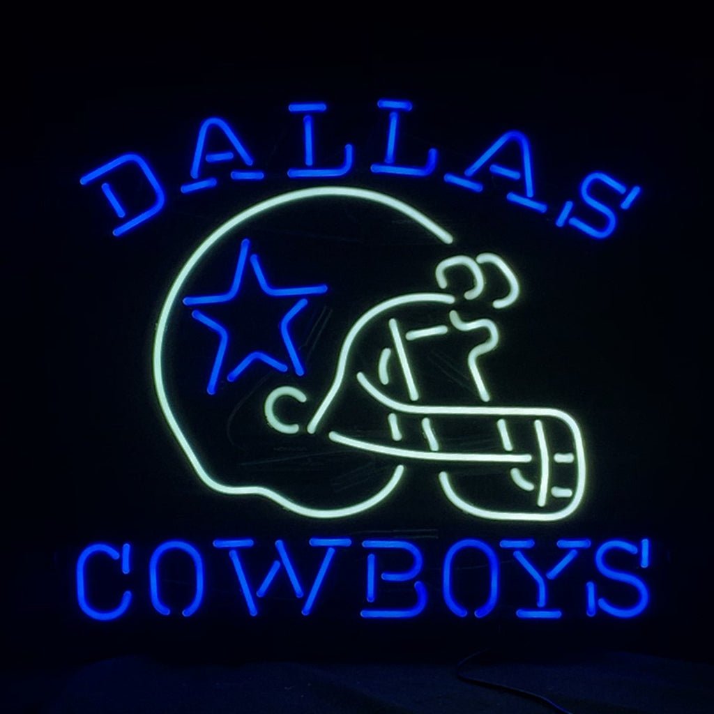 Dallas Cowboys with Helmet Neon Signs Light - themonogram manor 