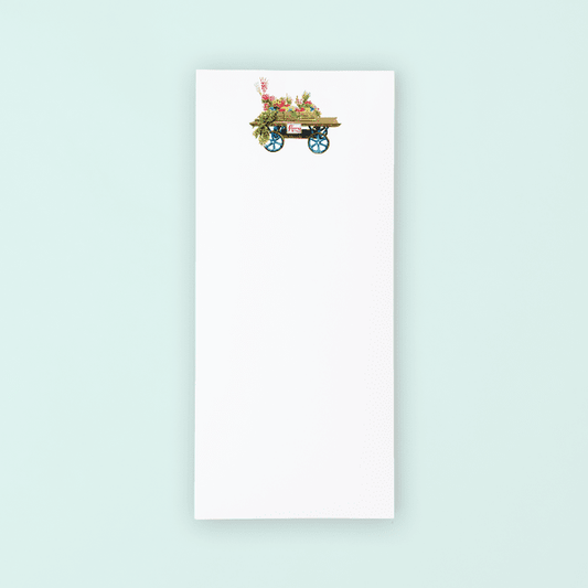 Floral Cart Lists Pad - themonogram manor 