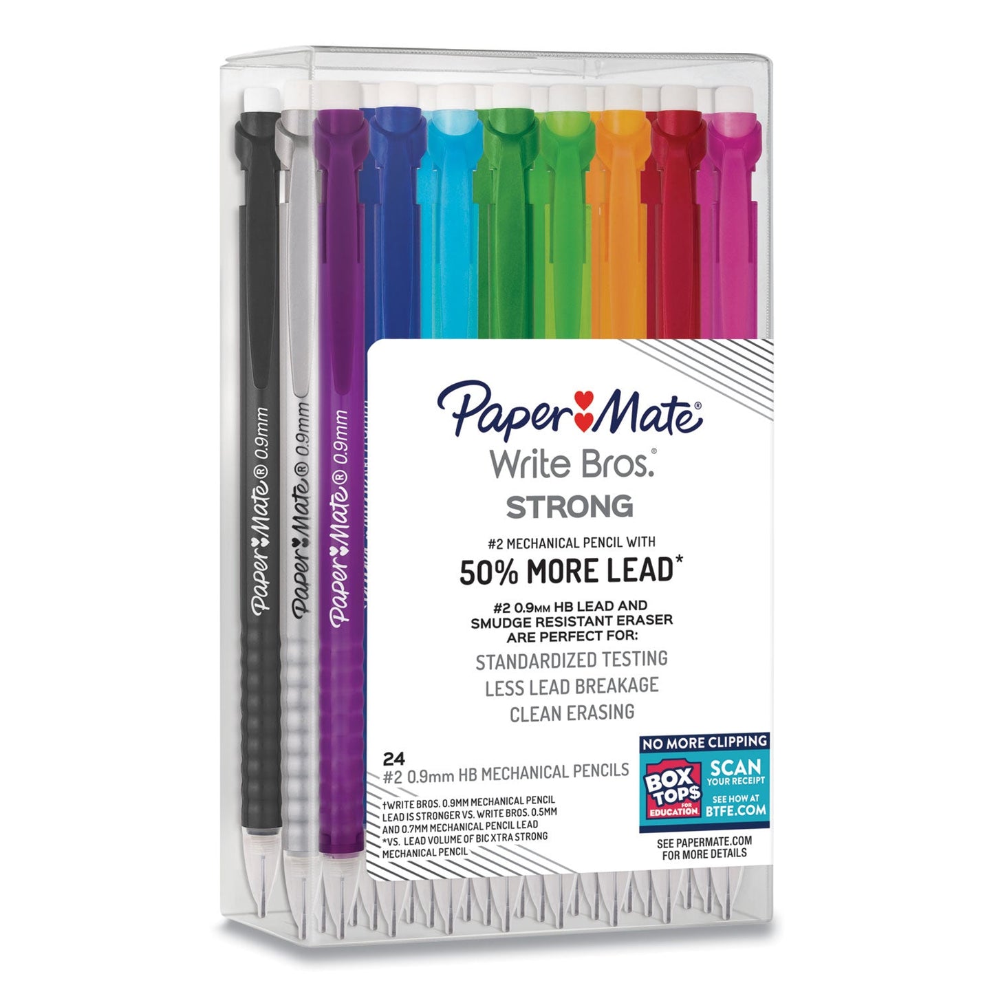 Paper Mate Write Bros Mechanical Pencil, 0.9 mm, HB (2), Black Lead, Assorted Barrel Colors, 24/Pack - themonogram manor 