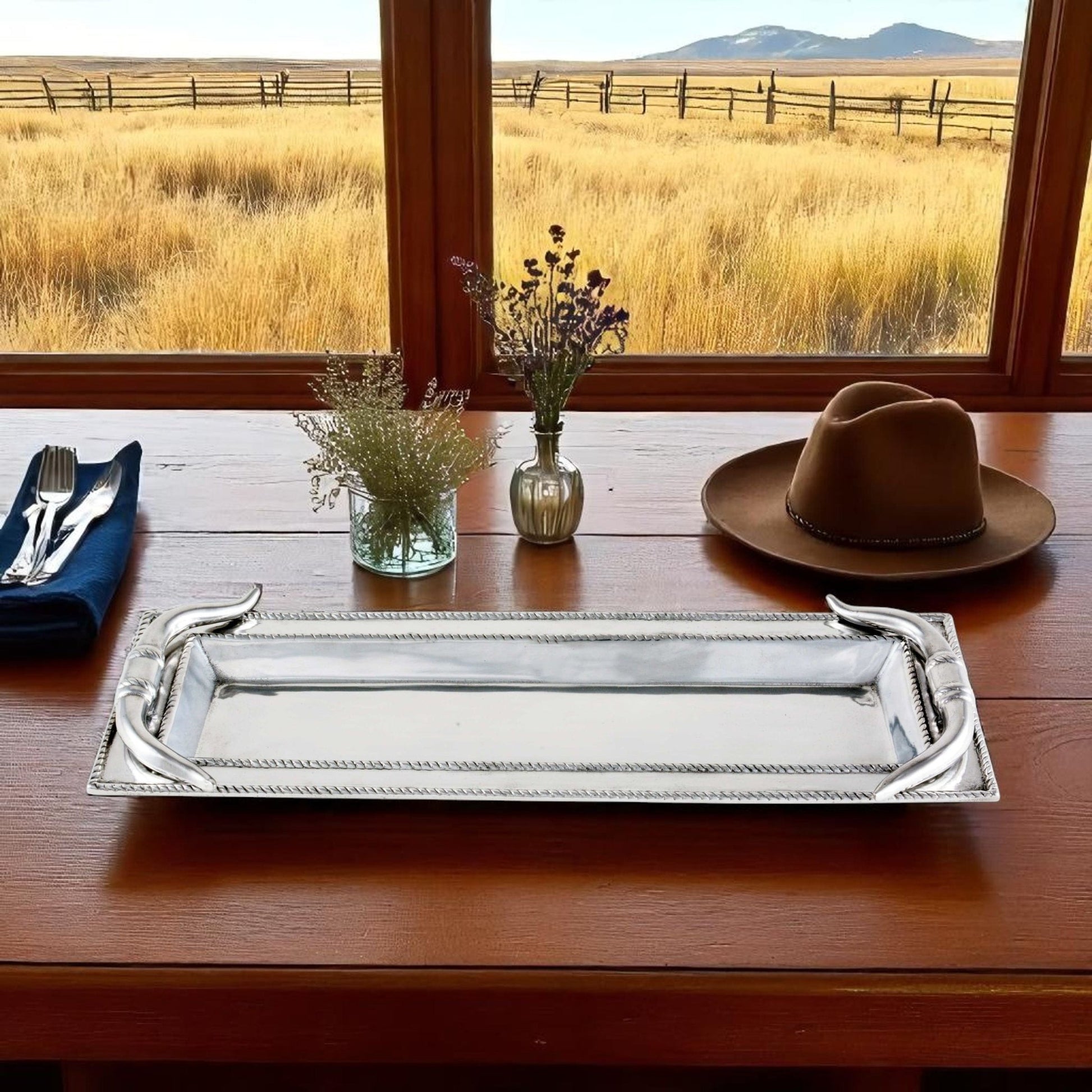 Longhorn Oblong Tray - themonogram manor 