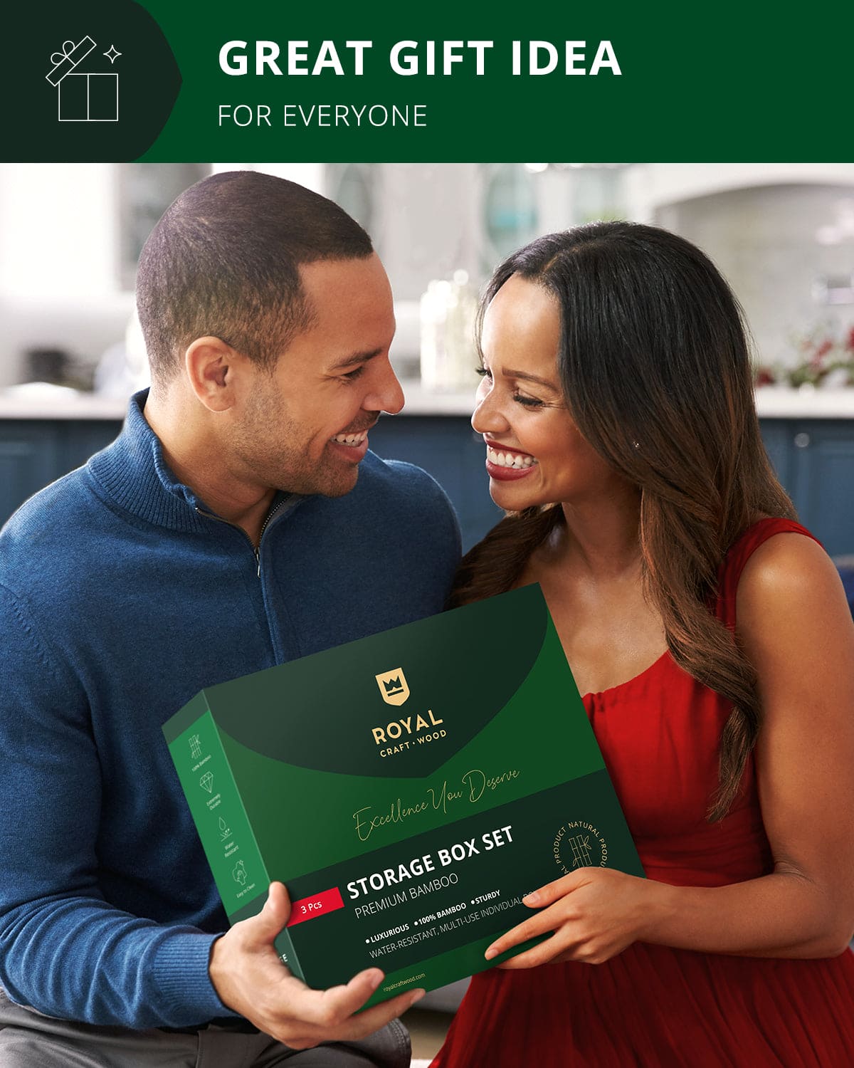 Storage Box Set of 3, Natural - themonogram manor 