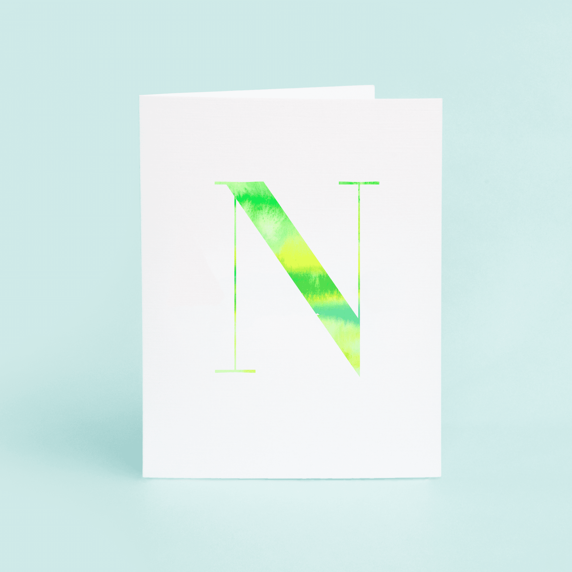N Folded Card - themonogram manor 