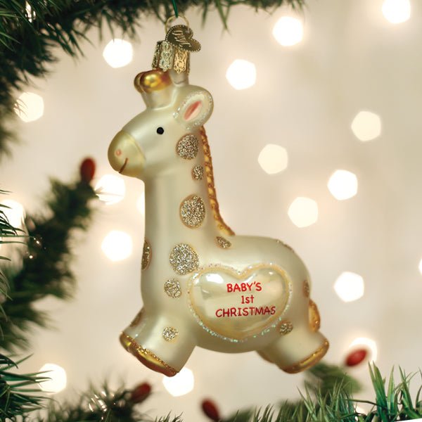 Baby's First Christmas Giraffe Ornament - themonogram manor 