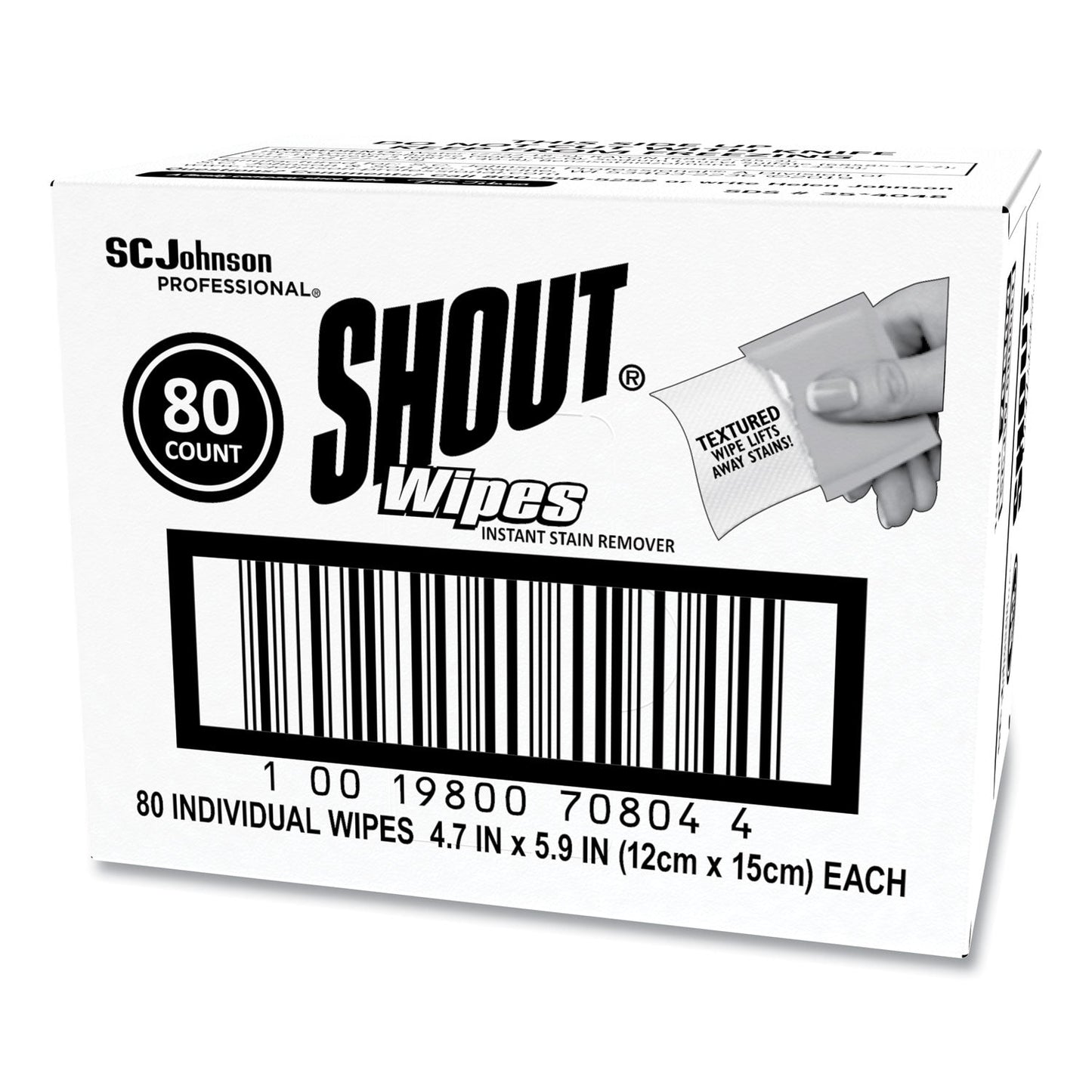 Shout Wipe and Go Instant Stain Remover, 4.7 x 5.9, 80 Packets/Carton - themonogram manor 