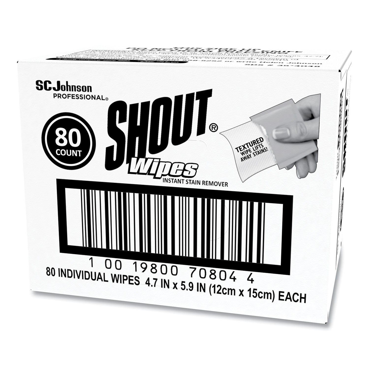 Shout Wipe and Go Instant Stain Remover, 4.7 x 5.9, 80 Packets/Carton - themonogram manor 