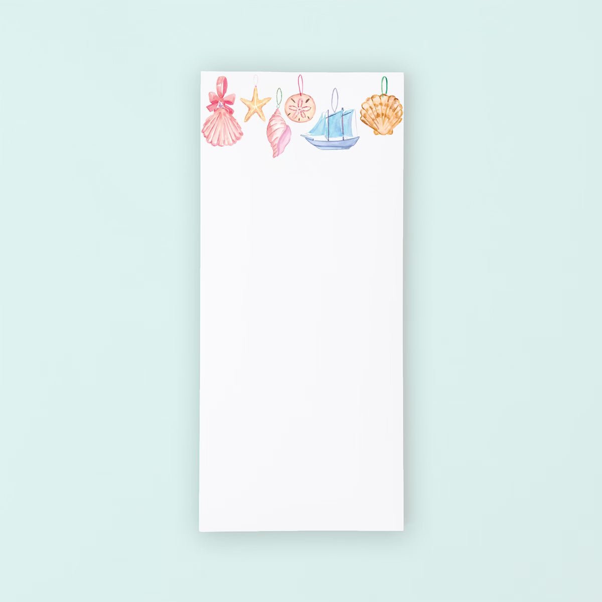 Seashell Ornaments List Pad - themonogram manor 