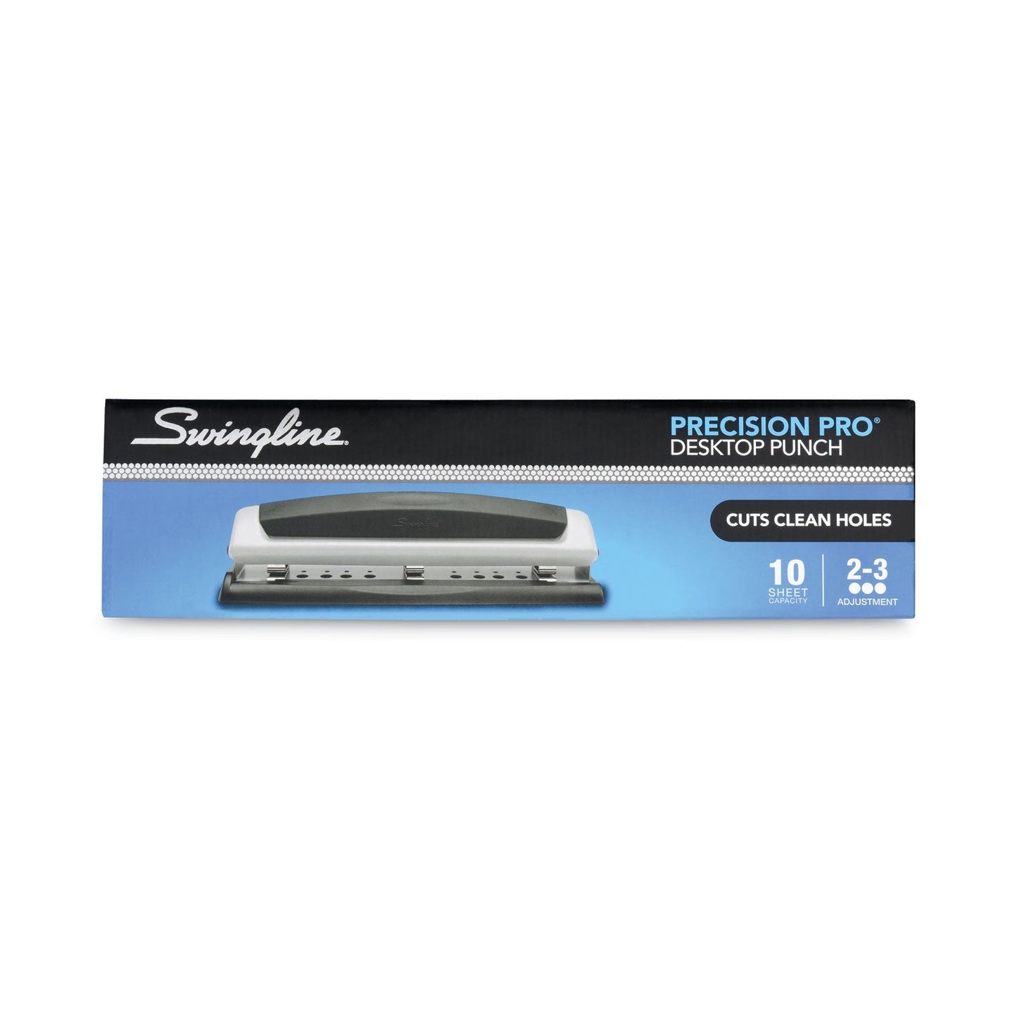 Swingline 10 - Sheet Precision Pro Desktop Two - to Three - Hole Punch, 9/32" Holes - themonogram manor 