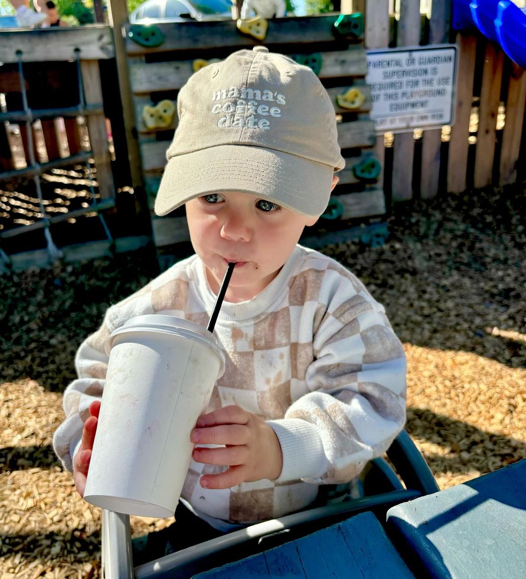 Kids 'Mama's Coffee Date' Baseball Hat - themonogram manor 