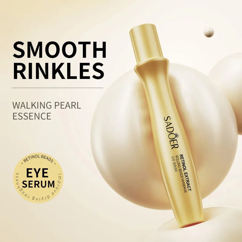 Snail Face Cream + Retinol Eye Massage Roller Serum 2Pcs Moisturizing Eye Bag Face Cream Korean Skin Care Products - themonogram manor 