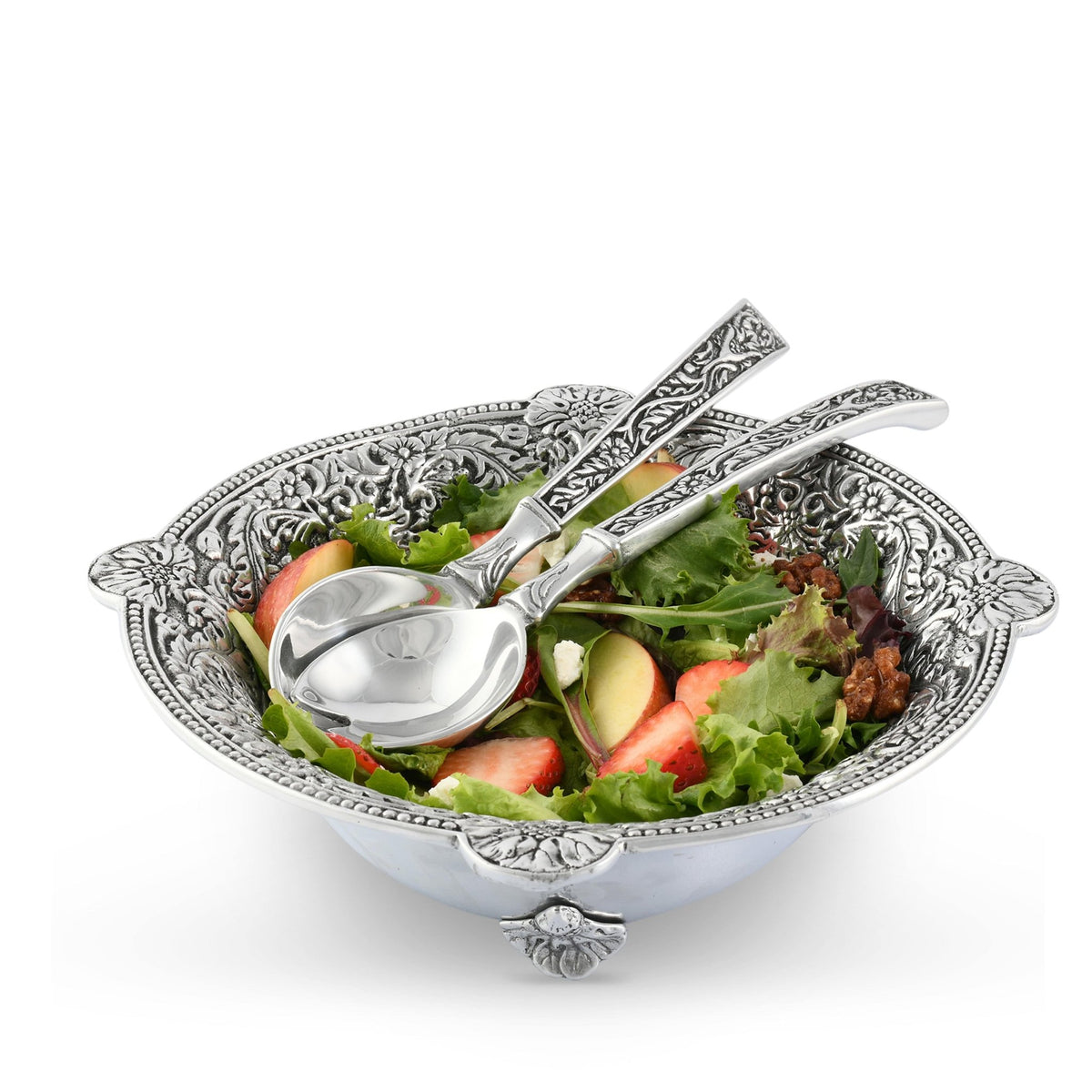 Concho Pattern Salad Bowl with Serving Set - themonogram manor 