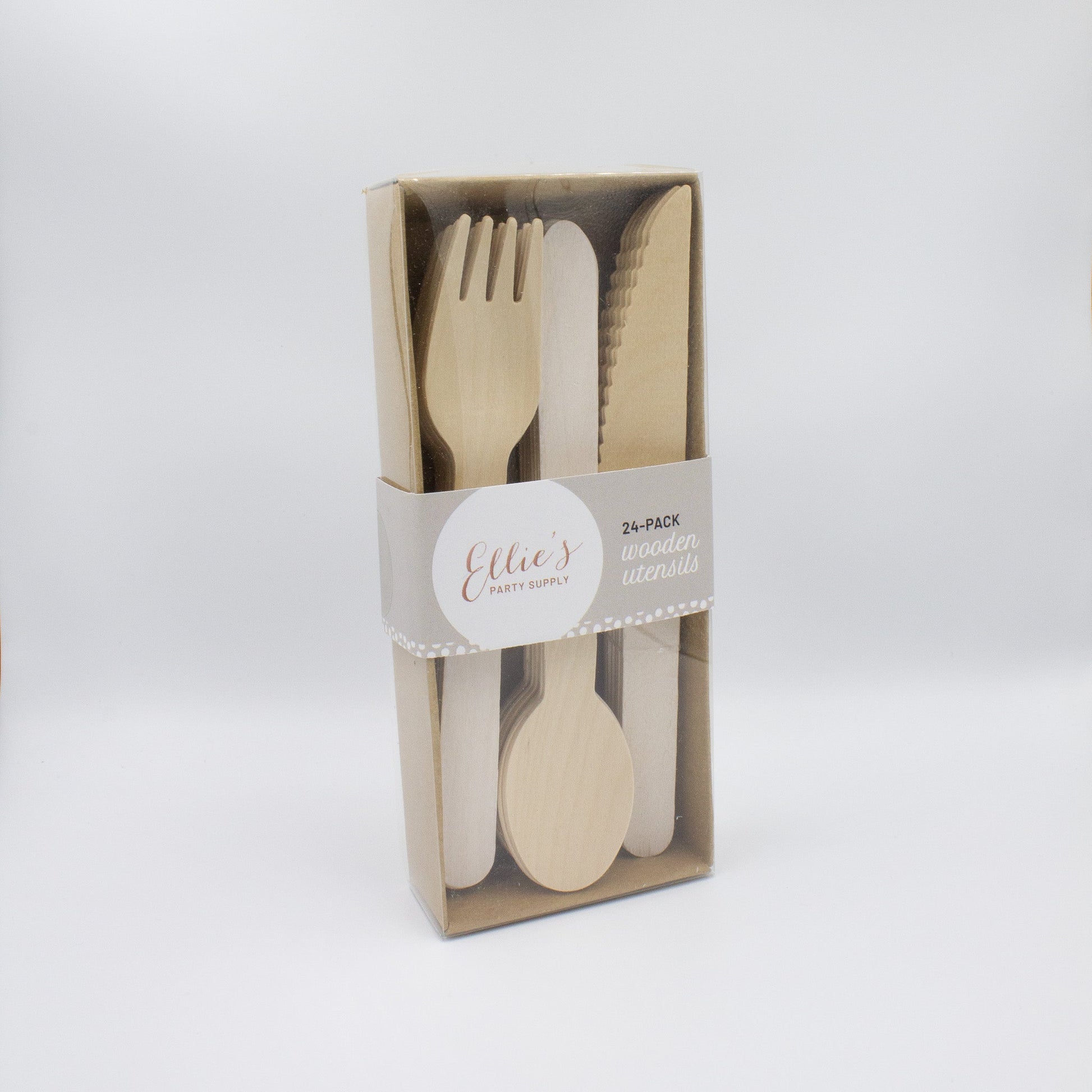 White Wooden Utensil Set – 24ct | ON SALE!! - themonogram manor 