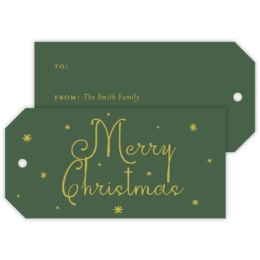 forest christmas drip personalized gift tag - themonogram manor 