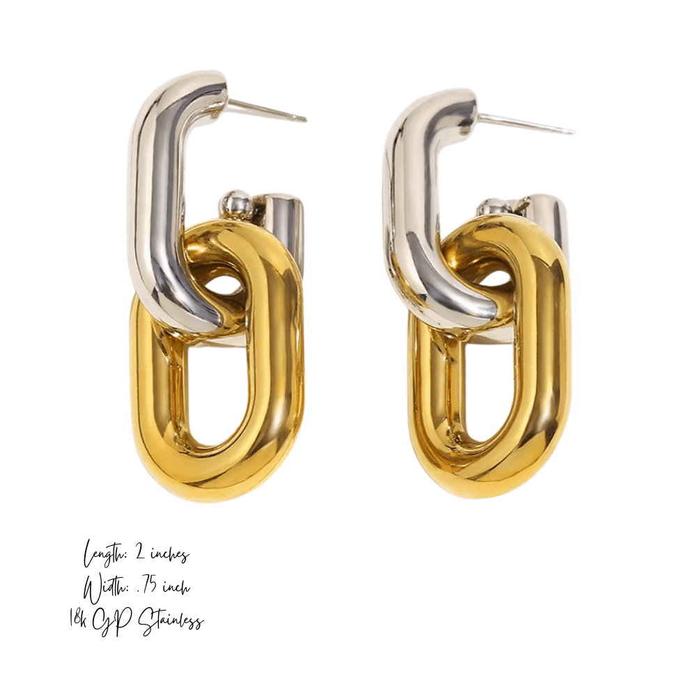 Linked Luxe Earrings - themonogram manor 