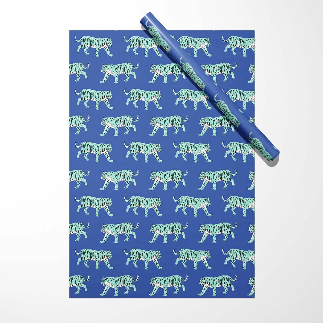 Tiger Leopard Sheet | Gift Wrapping Sheet | Gift Wrap Paper - themonogram manor 