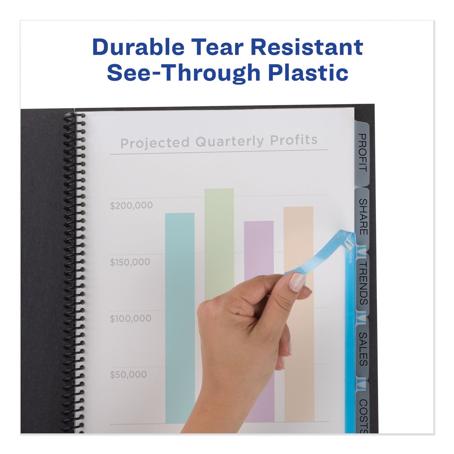 Avery Print and Apply Index Maker Clear Label Unpunched Dividers with Printable Label Strip, 5 - Tab, 11 x 8.5, Clear, 5 Sets - themonogram manor 