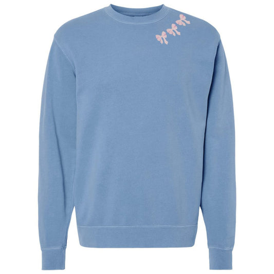 Embroidered 'Bow Collar' Cozy Crew - themonogram manor 
