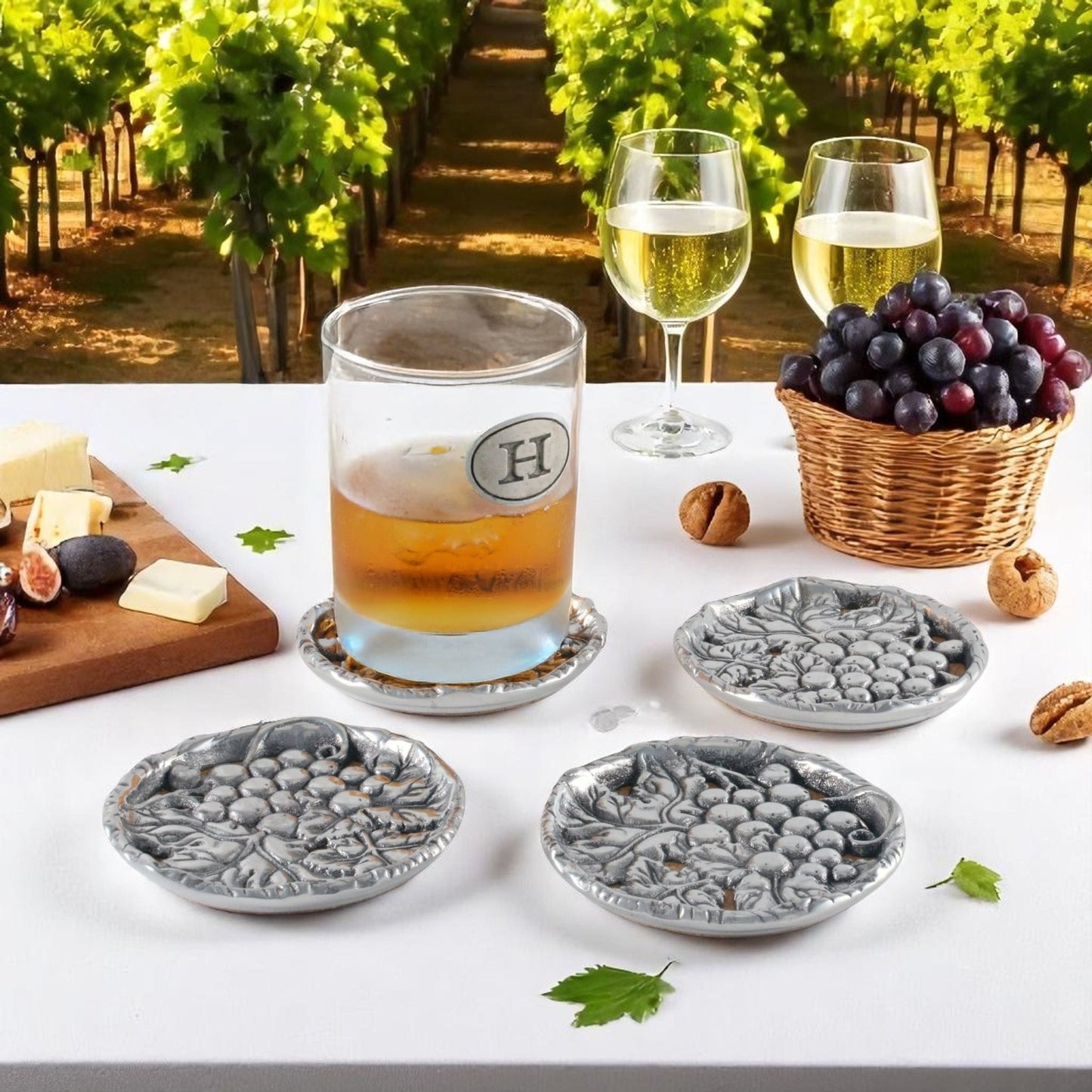 Grape Drink Coaster Set of 4 - themonogram manor 