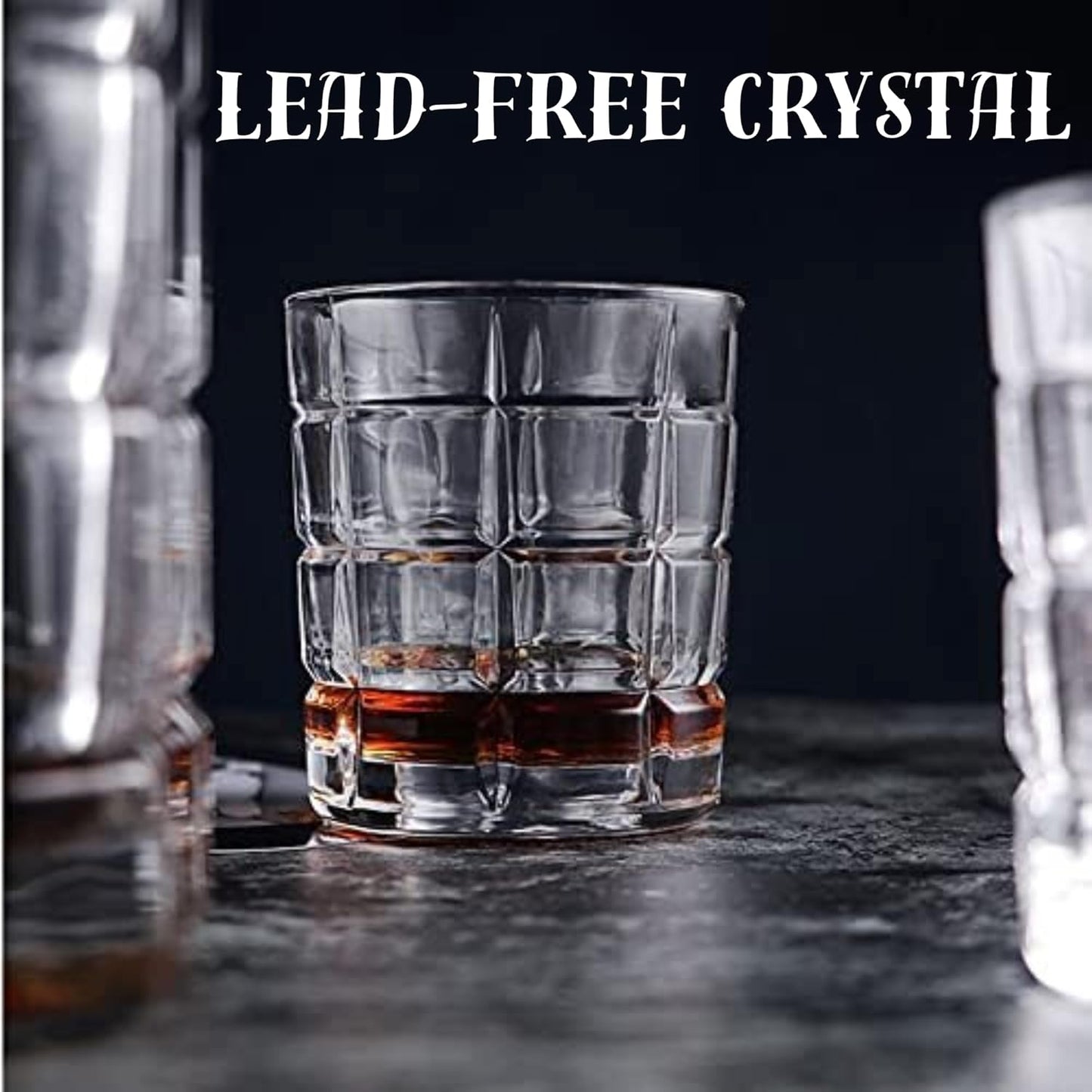 Whiskey Glasses 10oz Premium Scotch Glasses Set of 2 Old Fashioned Whiskey - themonogram manor 