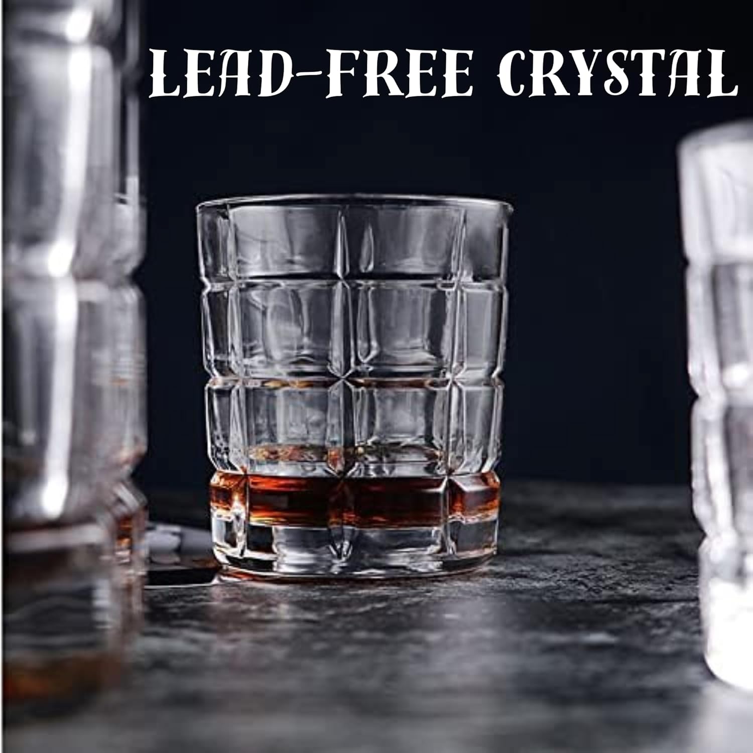 Whiskey Glasses 10oz Premium Scotch Glasses Set of 2 Old Fashioned Whiskey - themonogram manor 