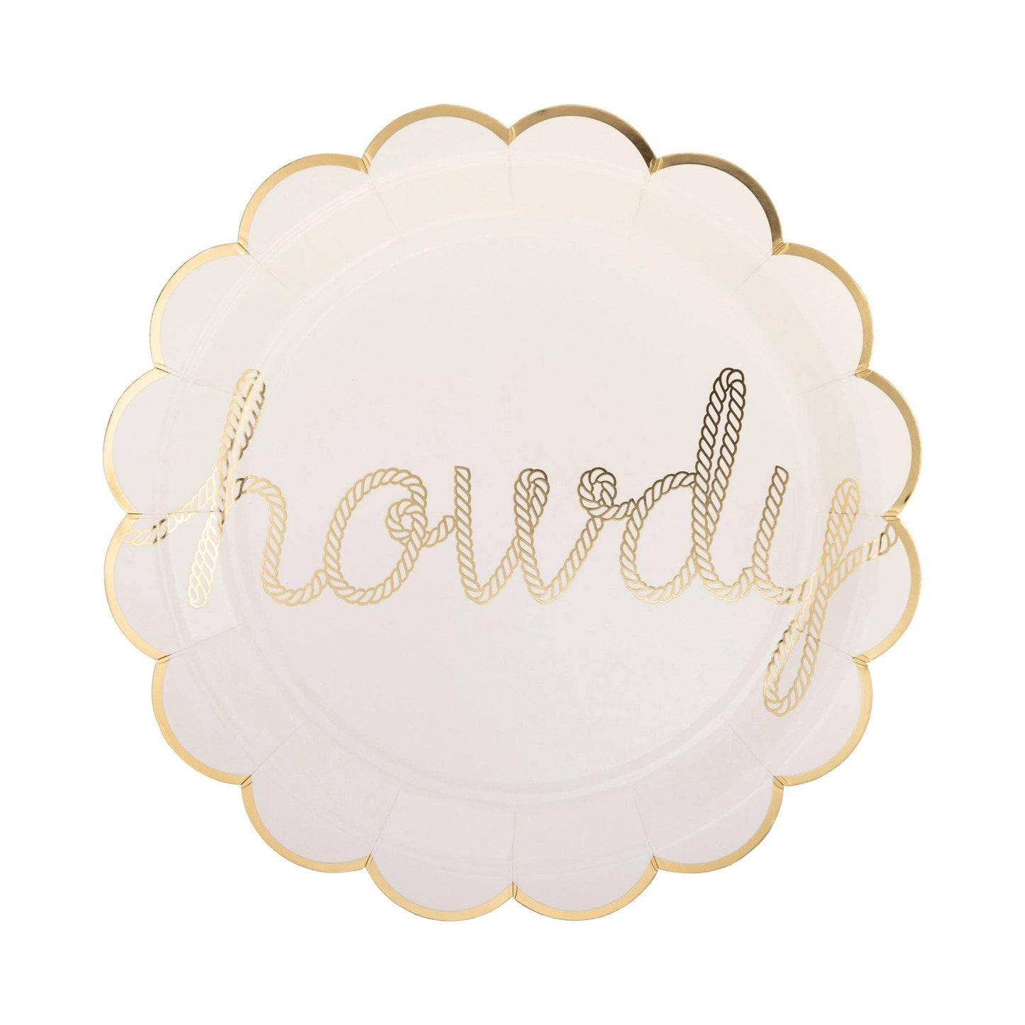 HWD1141 - Howdy Paper Plate - themonogram manor 