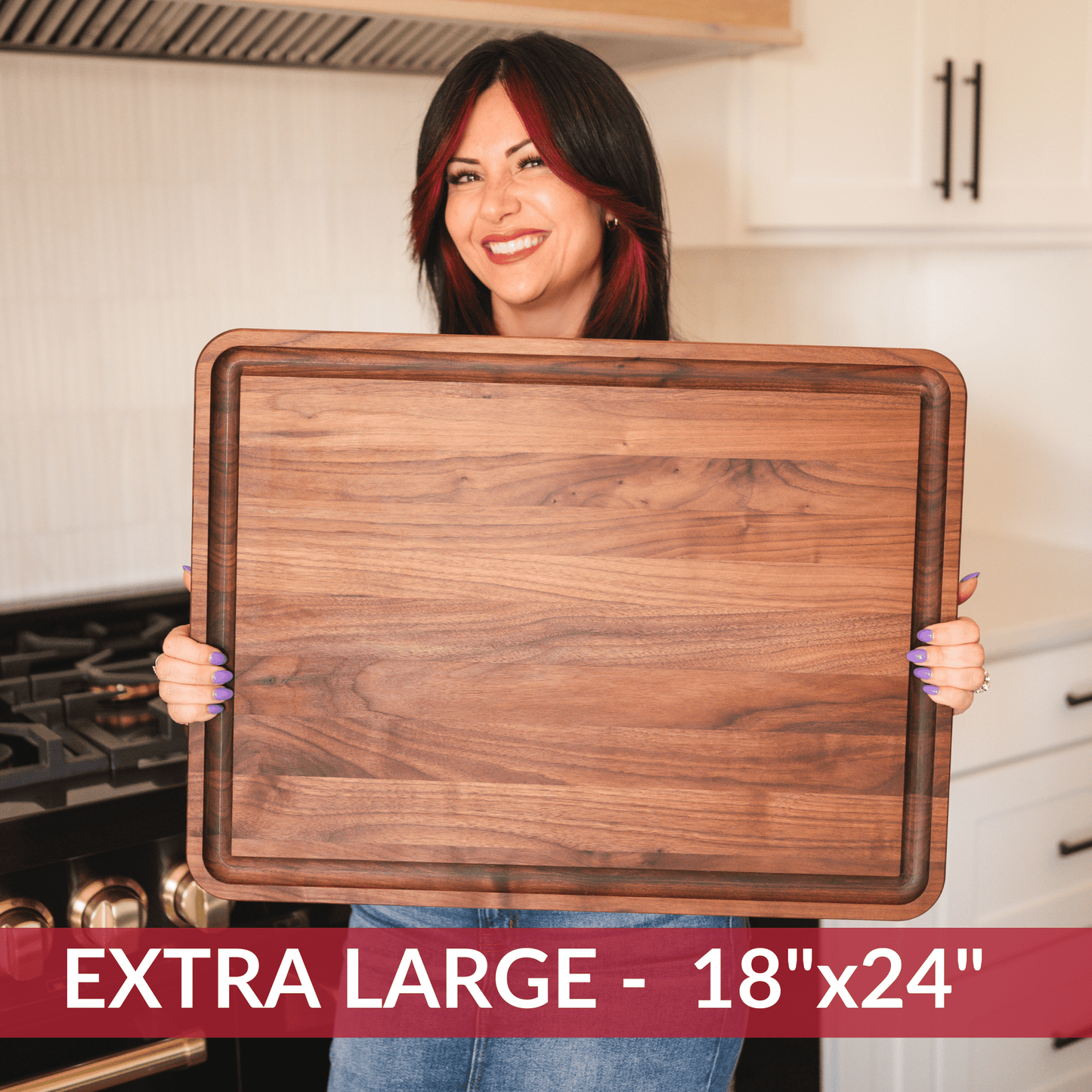 Extra Large Walnut Wood Cutting Board - themonogram manor 