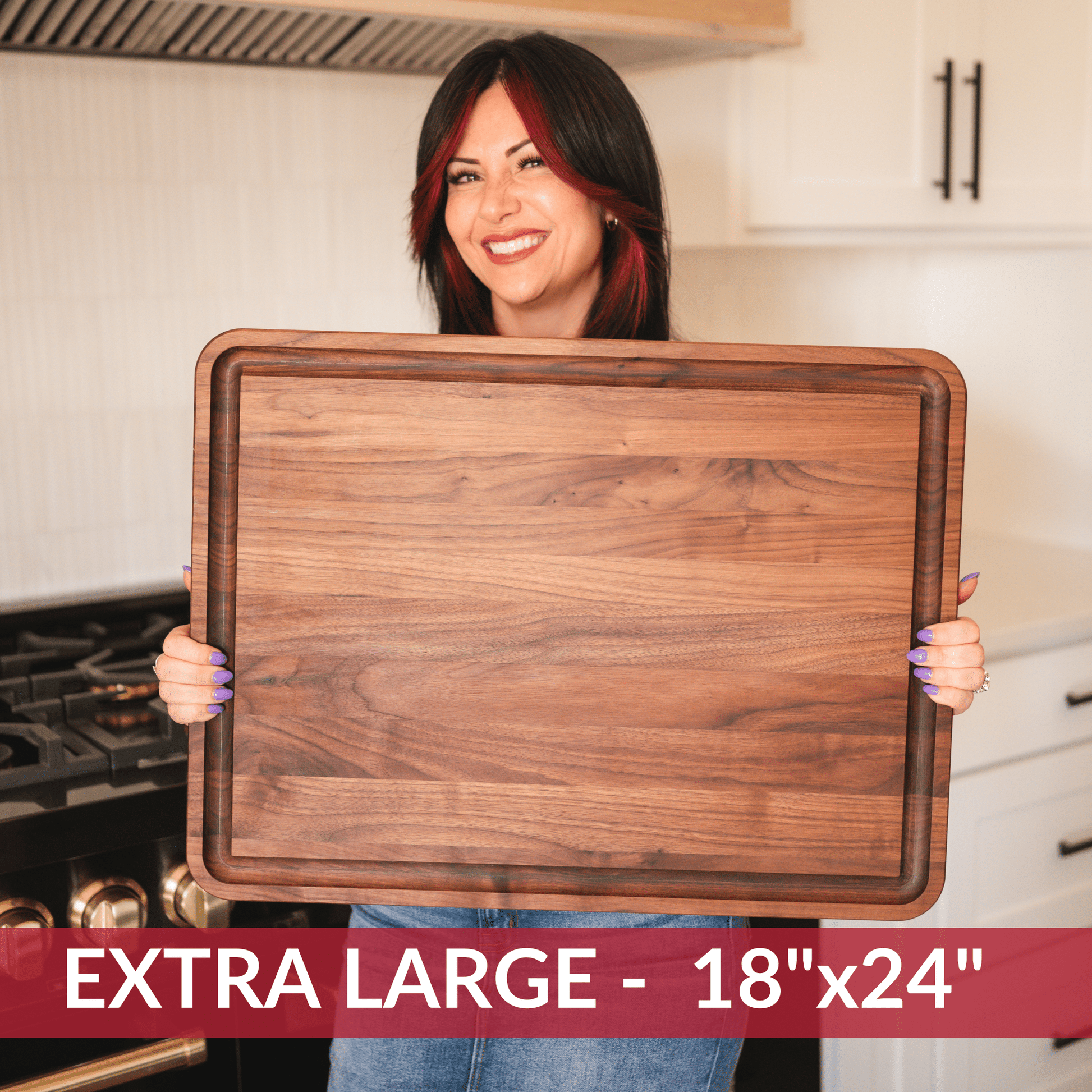 Extra Large Walnut Wood Cutting Board - themonogram manor 