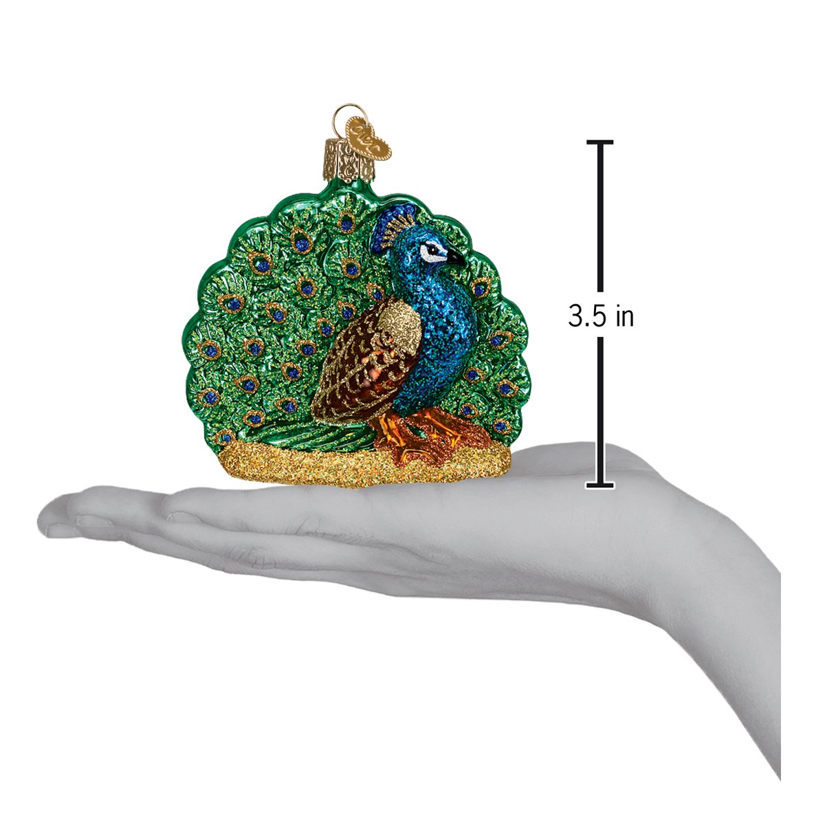 Proud Peacock Christmas Ornament - themonogram manor 