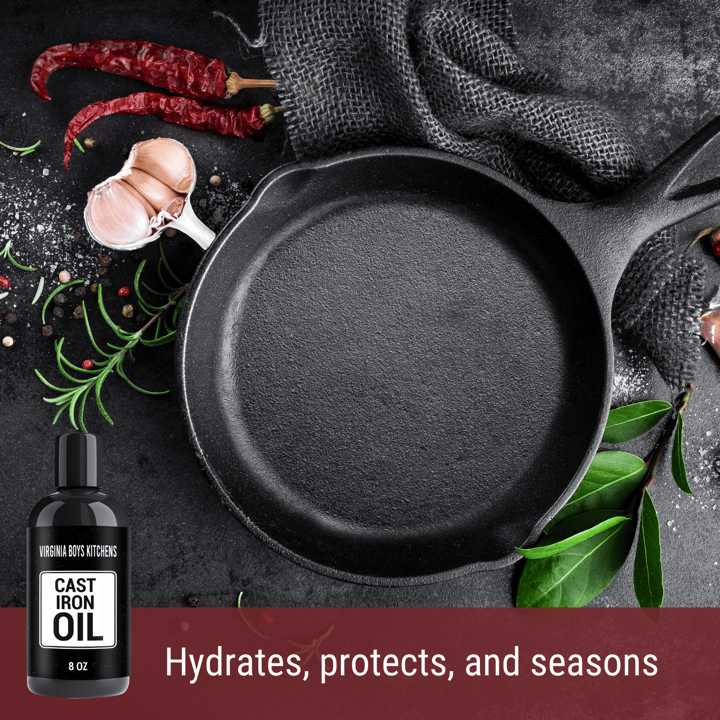 Natural Cast Iron Seasoning Oil - themonogram manor 