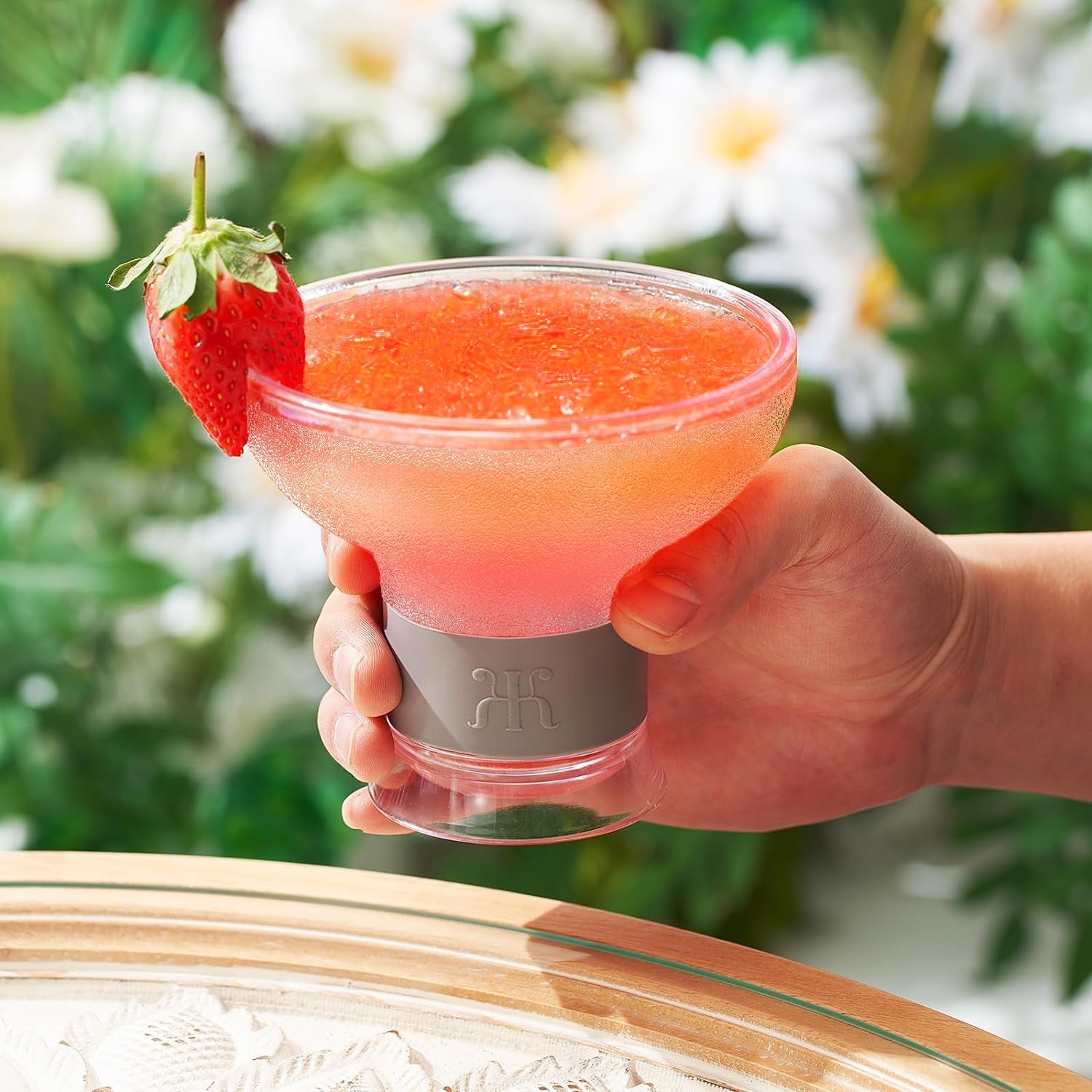 Barcelona Frozen Margarita & Cocktail Chiller Glasses, Acrylic, Set of 2 - themonogram manor 