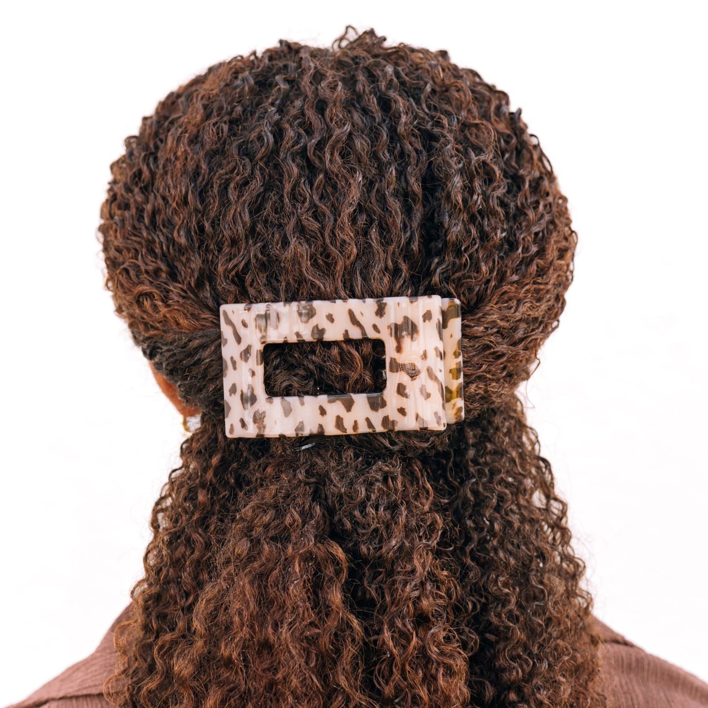Blonde Tortoise Medium Flat Rectangle Hair Clip - themonogram manor 